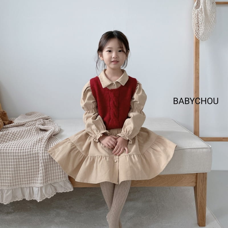 BABYCHOU - Korean Children Fashion - #Kfashion4kids - Collar Cancan One-piece - 8