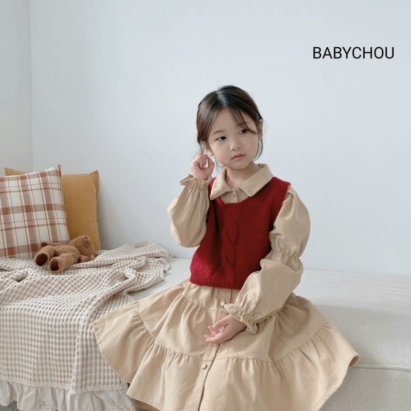 BABYCHOU - Korean Children Fashion - #Kfashion4kids - Collar Cancan One-piece - 9