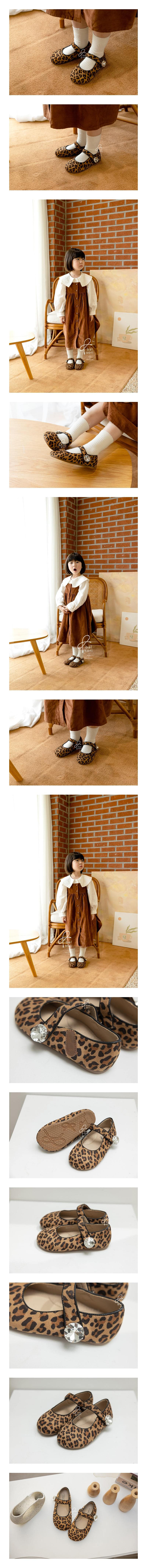 BABYZZAM - Korean Children Fashion - #Kfashion4kids - 078 Jewelry Leopard Flats