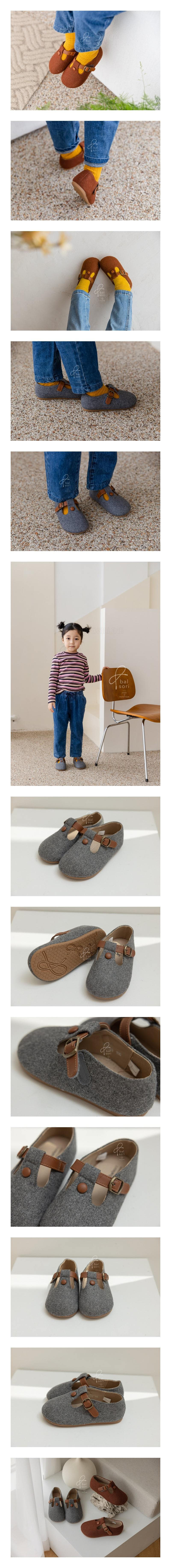BABYZZAM - Korean Children Fashion - #Kfashion4kids - 359 Felt Button Flats