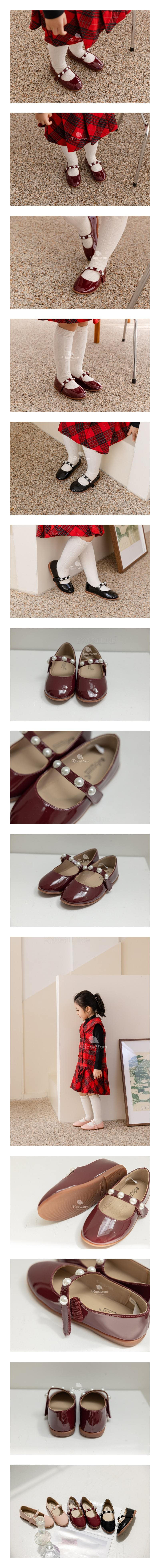 BABYZZAM - Korean Children Fashion - #Kfashion4kids - 822 Enamel Pearl Flats