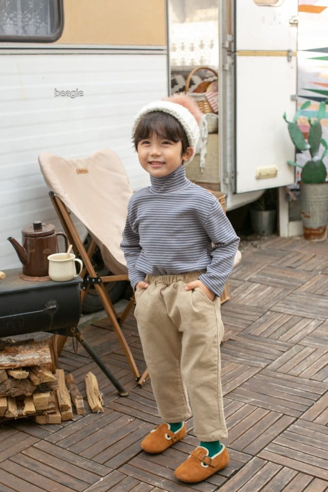 BEAGLE - Korean Children Fashion - #Kfashion4kids - Joy Stripes Turtleneck