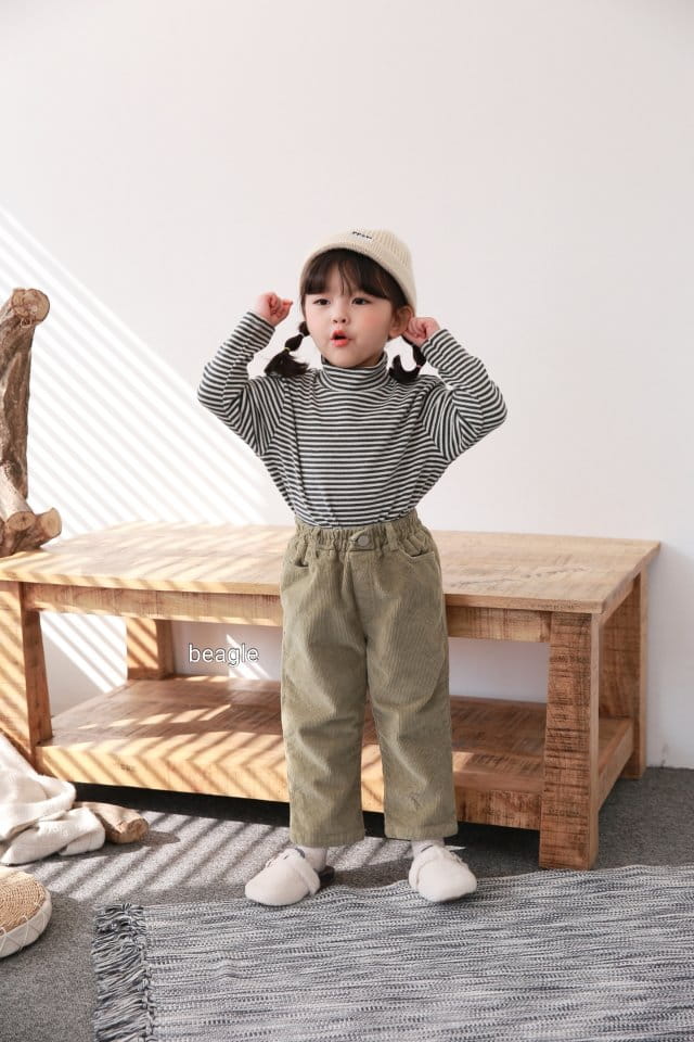 BEAGLE - Korean Children Fashion - #Kfashion4kids - Joy Stripes Turtleneck - 10