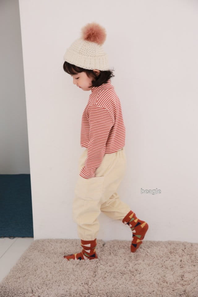 BEAGLE - Korean Children Fashion - #Kfashion4kids - Joy Stripes Turtleneck - 8