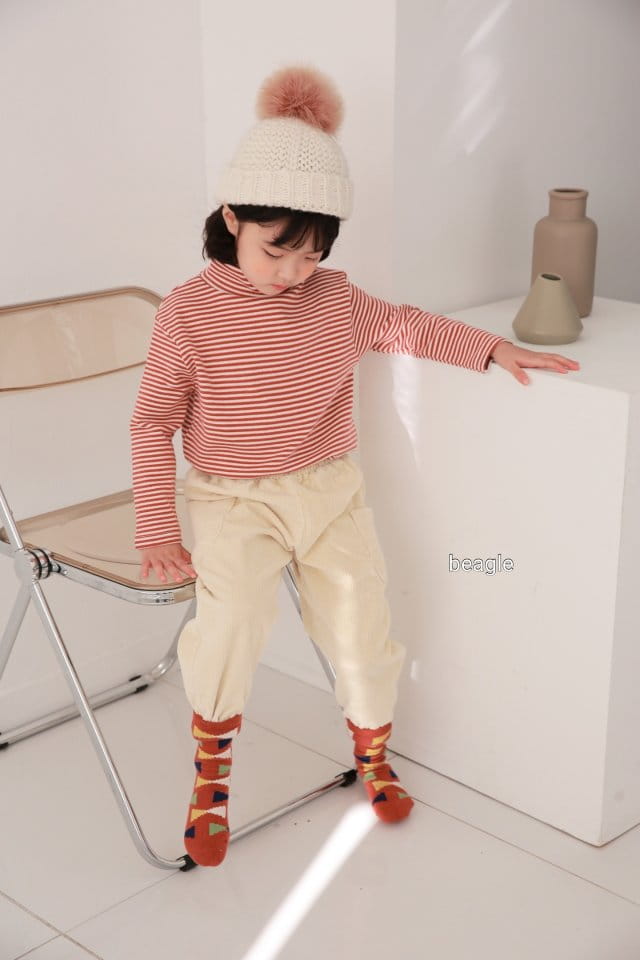 BEAGLE - Korean Children Fashion - #Kfashion4kids - Joy Stripes Turtleneck - 9