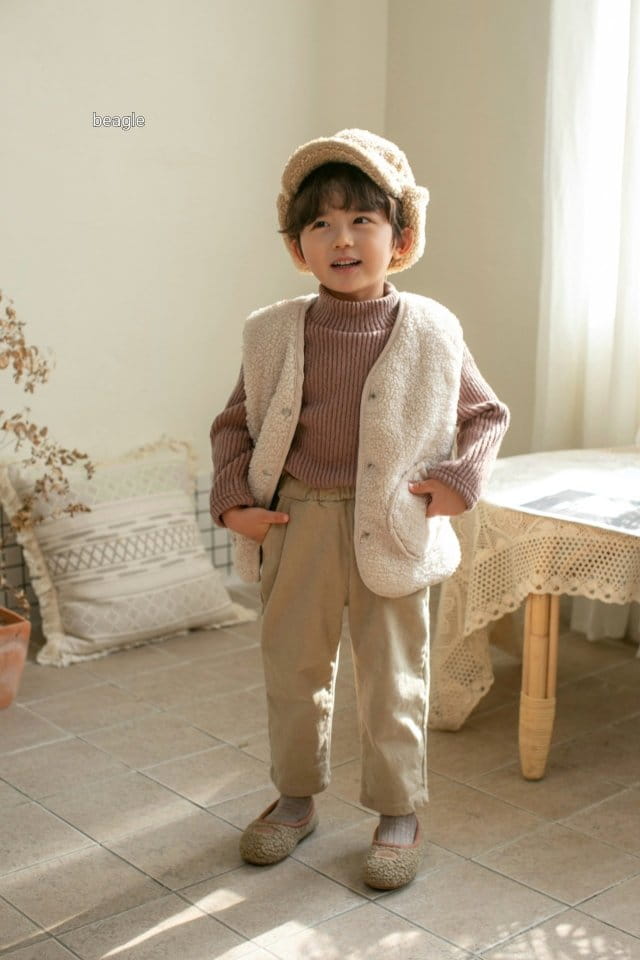 BEAGLE - Korean Children Fashion - #Kfashion4kids - Cozy Knit Half Turtleneck Tee