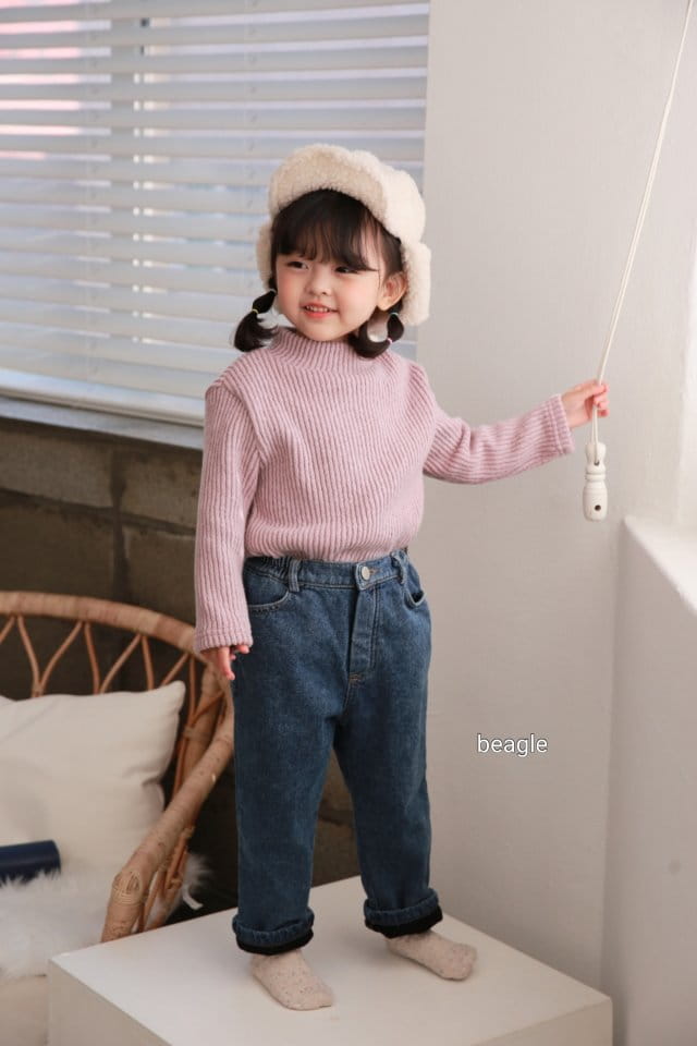 BEAGLE - Korean Children Fashion - #Kfashion4kids - Cozy Knit Half Turtleneck Tee - 5