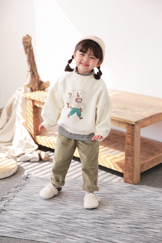 BEAGLE - Korean Children Fashion - #Kfashion4kids - Marlang Span Fleece Rib Pants - 10