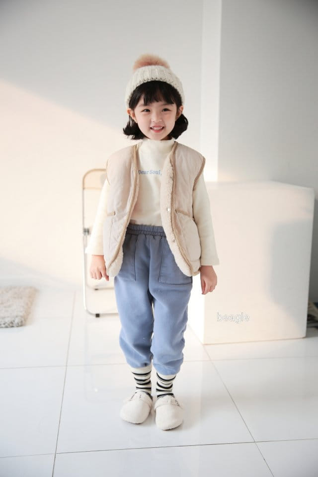 BEAGLE - Korean Children Fashion - #Kfashion4kids - Pudding Reversible Fleece Jogger Pants - 8