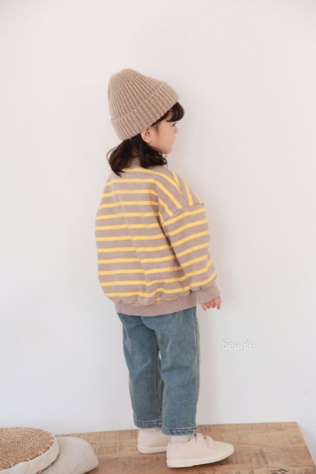 BEAGLE - Korean Children Fashion - #Kfashion4kids - Jelly Stripes Sweatshirt