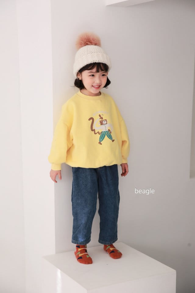 BEAGLE - Korean Children Fashion - #Kfashion4kids - Monkey Painting Sweatshirt - 3