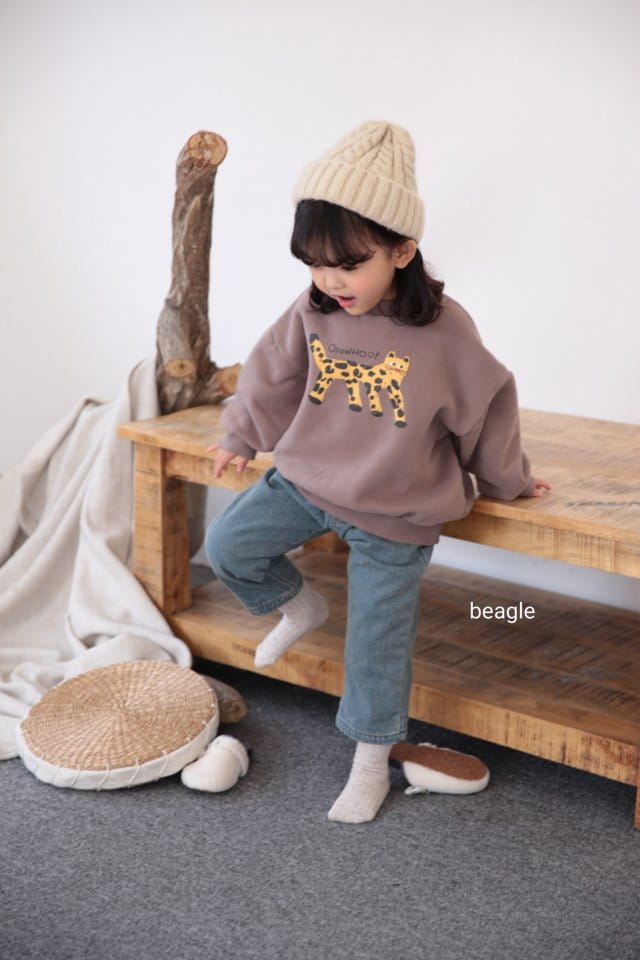BEAGLE - Korean Children Fashion - #Kfashion4kids - Cheetah Painting Sweatshirt - 6