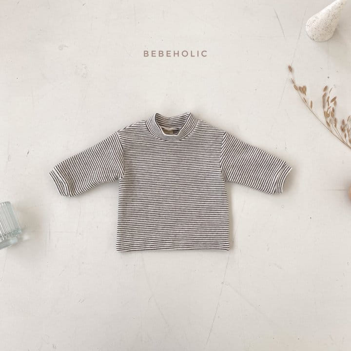 BEBE HOLIC - Korean Children Fashion - #Kfashion4kids - Line Stripes Turtleneck Tee - 10