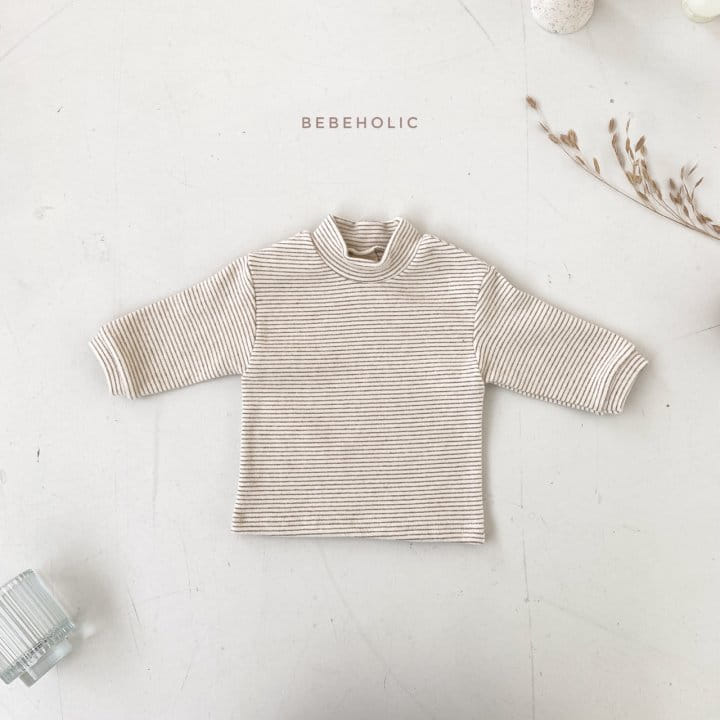 BEBE HOLIC - Korean Children Fashion - #Kfashion4kids - Line Stripes Turtleneck Tee - 12