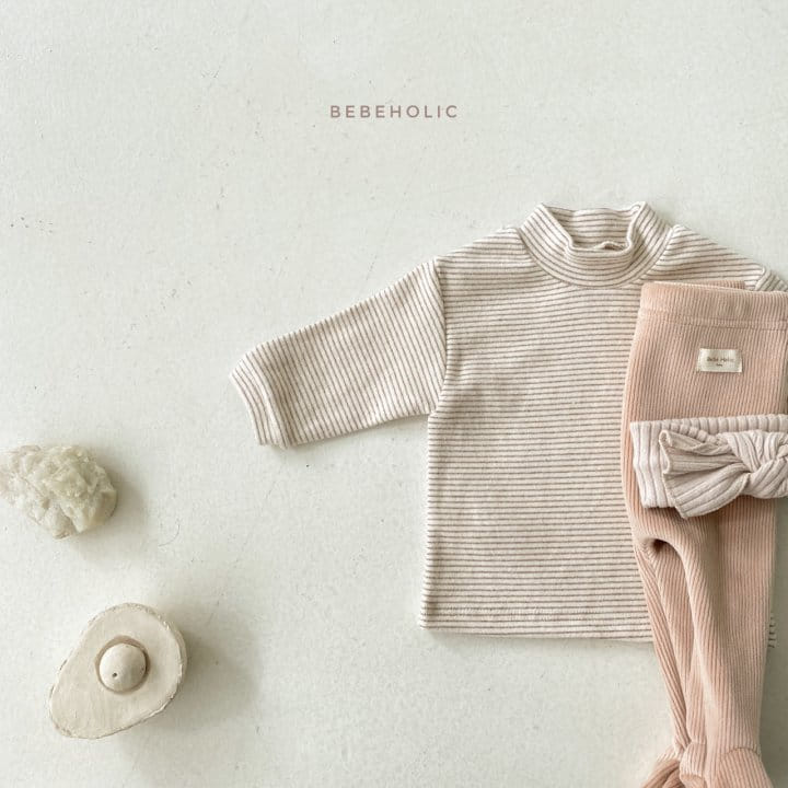 BEBE HOLIC - Korean Children Fashion - #Kfashion4kids - Line Stripes Turtleneck Tee - 3