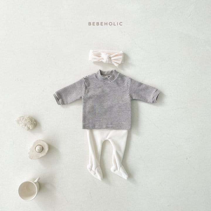 BEBE HOLIC - Korean Children Fashion - #Kfashion4kids - Line Stripes Turtleneck Tee - 4