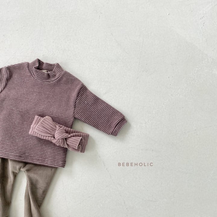 BEBE HOLIC - Korean Children Fashion - #Kfashion4kids - Line Stripes Turtleneck Tee - 7