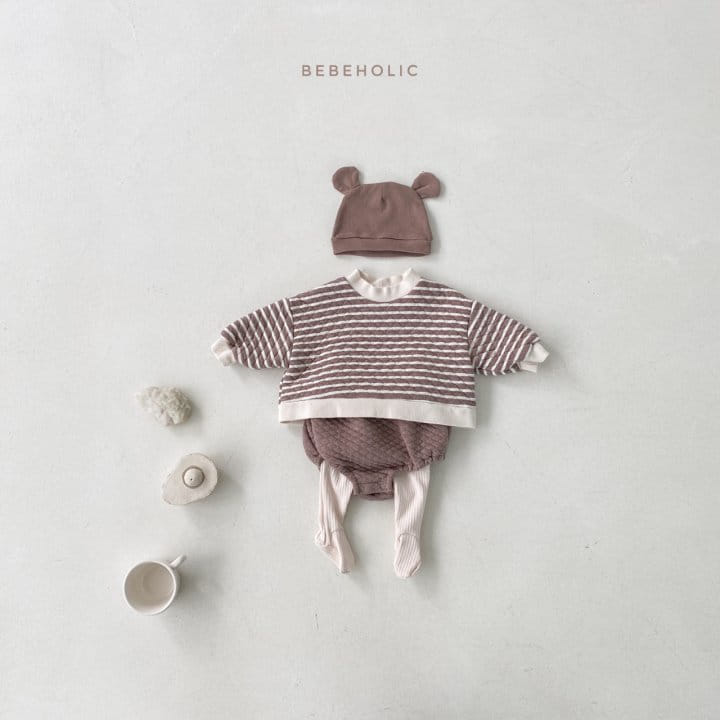BEBE HOLIC - Korean Children Fashion - #Kfashion4kids - Stripes Quilting Top Bottom Set - 6