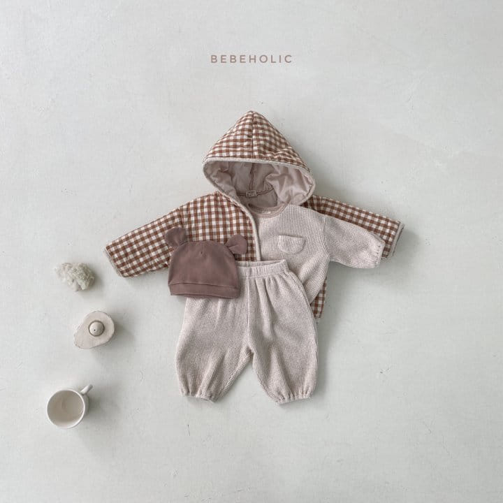 BEBE HOLIC - Korean Children Fashion - #Kfashion4kids - Waffle Fleece Top Bottom Set - 2