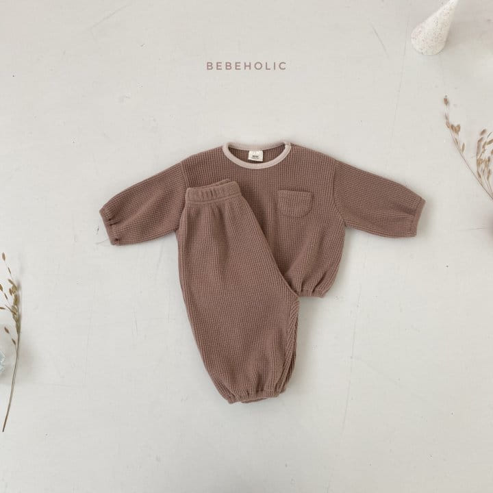 BEBE HOLIC - Korean Children Fashion - #Kfashion4kids - Waffle Fleece Top Bottom Set - 5