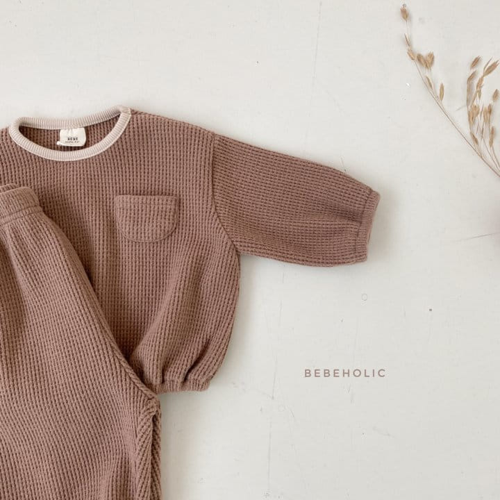 BEBE HOLIC - Korean Children Fashion - #Kfashion4kids - Waffle Fleece Top Bottom Set - 6