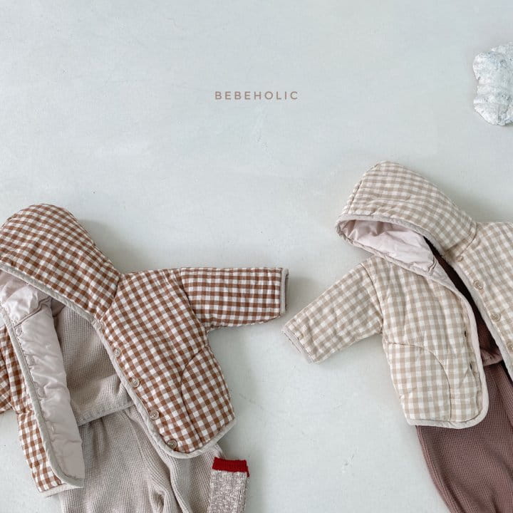 BEBE HOLIC - Korean Children Fashion - #Kfashion4kids - Milk Check Hoody Jumper