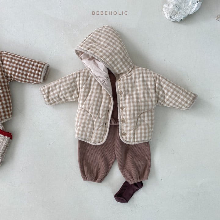 BEBE HOLIC - Korean Children Fashion - #Kfashion4kids - Milk Check Hoody Jumper - 2