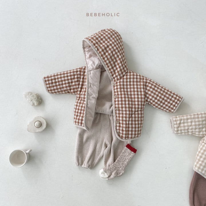 BEBE HOLIC - Korean Children Fashion - #Kfashion4kids - Milk Check Hoody Jumper - 4