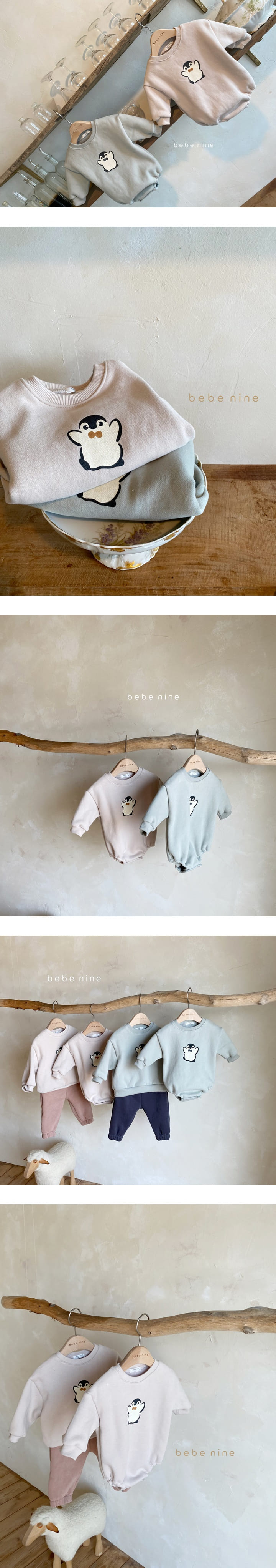 BEBE NINE - Korean Children Fashion - #Kfashion4kids - Penguin Bodysuit