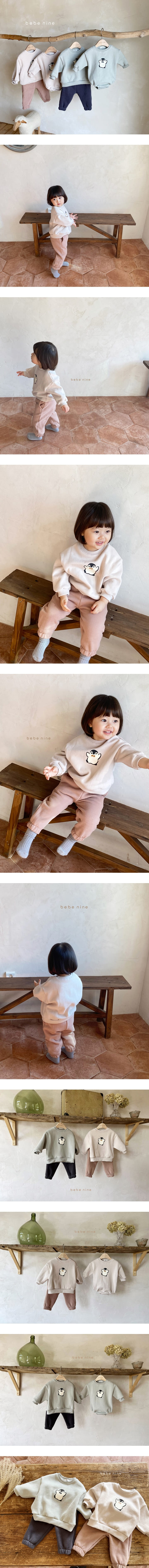 BEBE NINE - Korean Children Fashion - #Kfashion4kids - Penguin Top Bottom Set