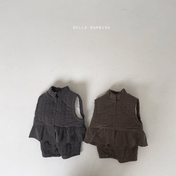 BELLA BAMBINA - Korean Children Fashion - #Kfashion4kids - Half Vest Bottom Set