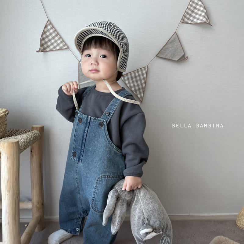 BELLA BAMBINA - Korean Children Fashion - #Kfashion4kids - Bebe Vogue Denim Dungarees Bodysuit - 2