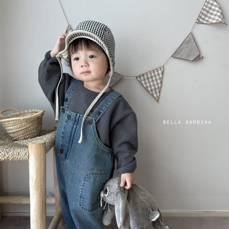 BELLA BAMBINA - Korean Children Fashion - #Kfashion4kids - Bebe Vogue Denim Dungarees Bodysuit - 4