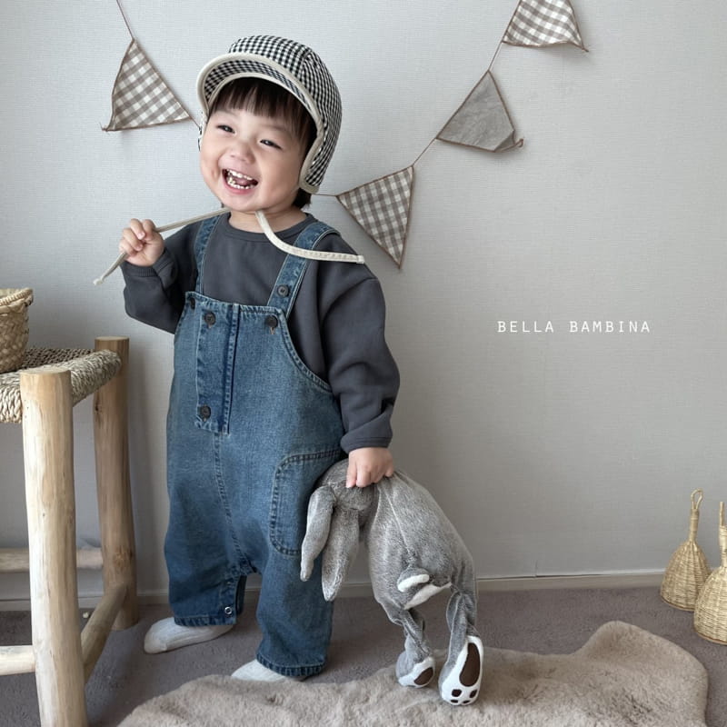 BELLA BAMBINA - Korean Children Fashion - #Kfashion4kids - Bebe Vogue Denim Dungarees Bodysuit - 6