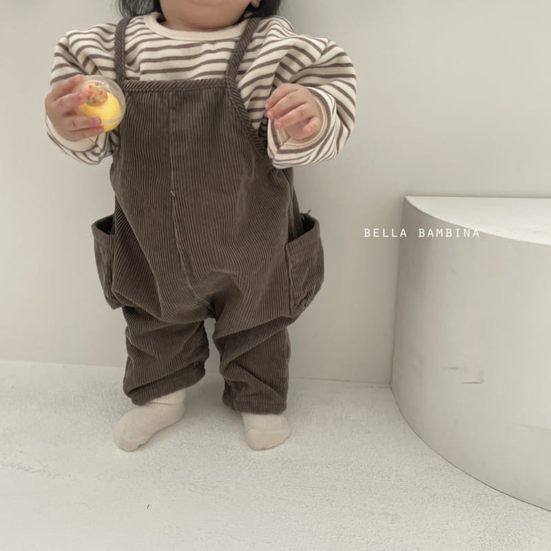 BELLA BAMBINA - Korean Children Fashion - #Kfashion4kids - Bebe Marry Rib Dungarees Bodysuit