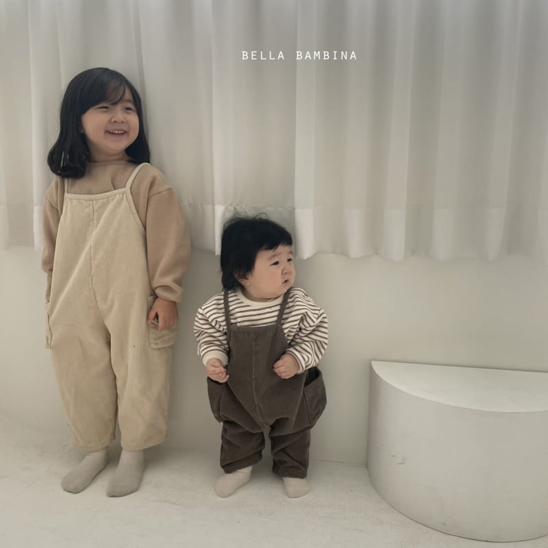 BELLA BAMBINA - Korean Children Fashion - #Kfashion4kids - Bebe Marry Rib Dungarees Bodysuit - 2
