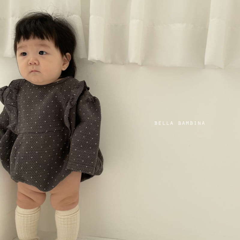 BELLA BAMBINA - Korean Children Fashion - #Kfashion4kids - Bebe Dot Frill Bodysuit - 6