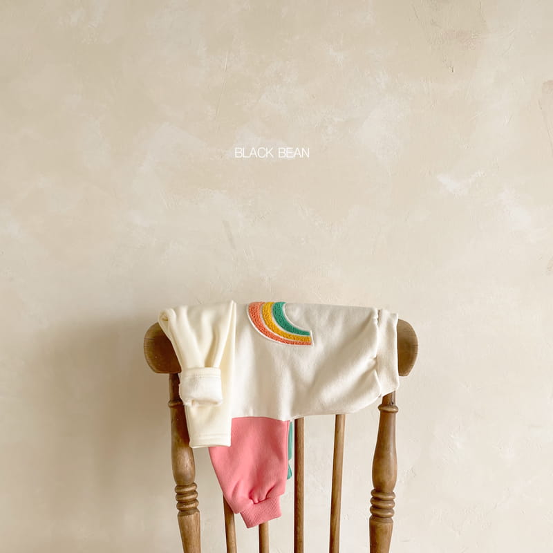 BLACK BEAN - Korean Children Fashion - #Kfashion4kids - Rainbow Bebe Top Bottom Set - 3