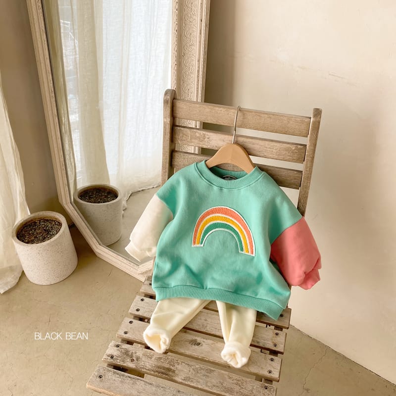 BLACK BEAN - Korean Children Fashion - #Kfashion4kids - Rainbow Bebe Top Bottom Set - 4