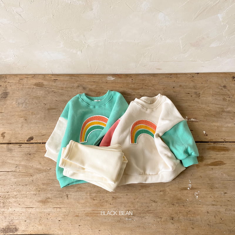 BLACK BEAN - Korean Children Fashion - #Kfashion4kids - Rainbow Bebe Top Bottom Set - 8