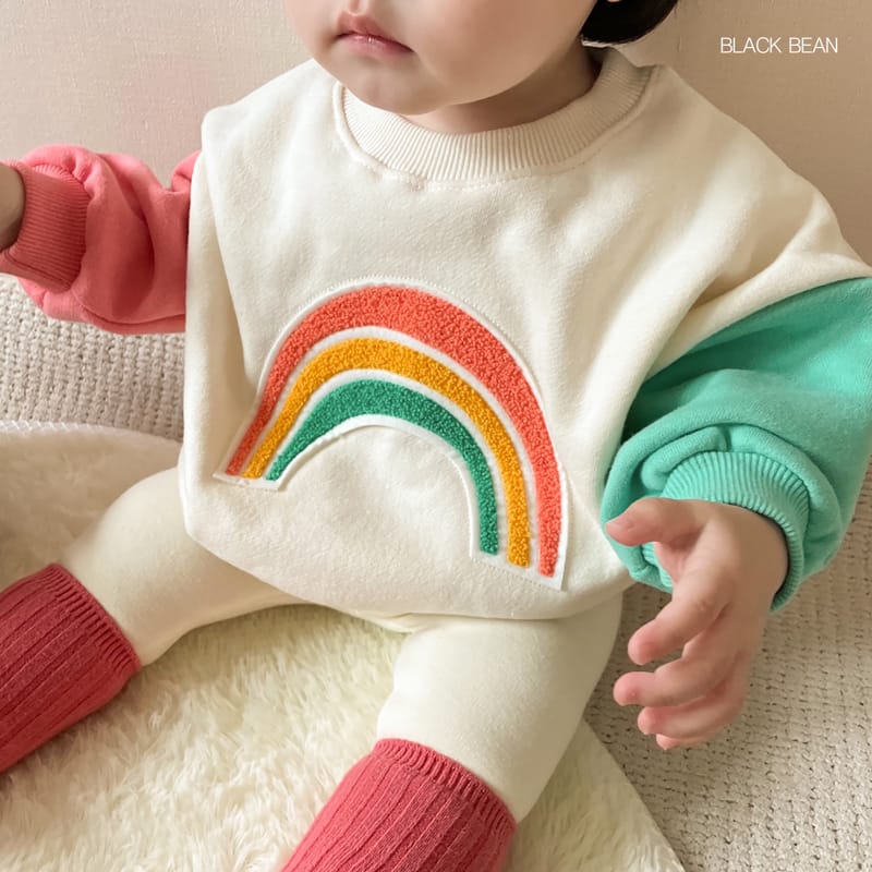 BLACK BEAN - Korean Children Fashion - #Kfashion4kids - Rainbow Bebe Top Bottom Set - 9