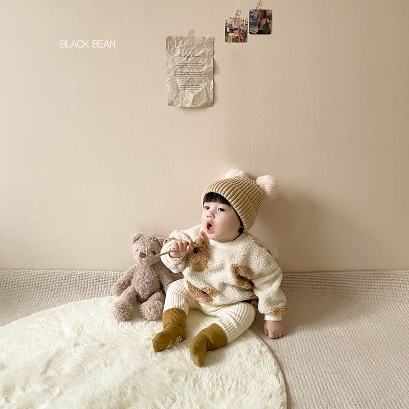 BLACK BEAN - Korean Children Fashion - #Kfashion4kids - Pooh Bebe Top Bottom Set - 4
