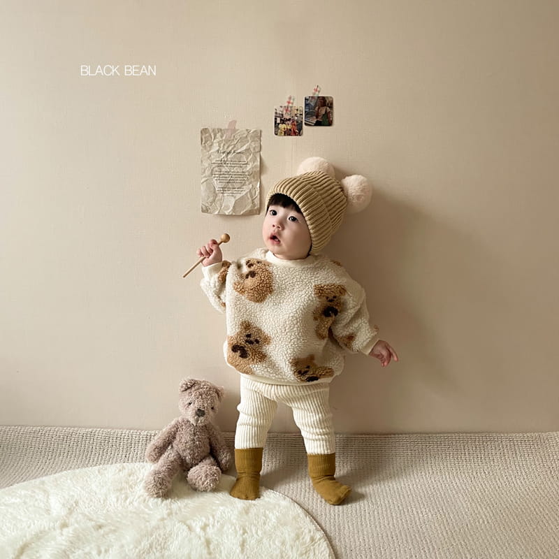 BLACK BEAN - Korean Children Fashion - #Kfashion4kids - Pooh Bebe Top Bottom Set - 5