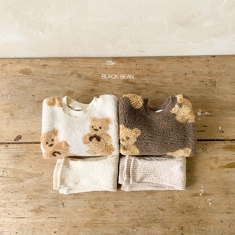 BLACK BEAN - Korean Children Fashion - #Kfashion4kids - Pooh Bebe Top Bottom Set - 7