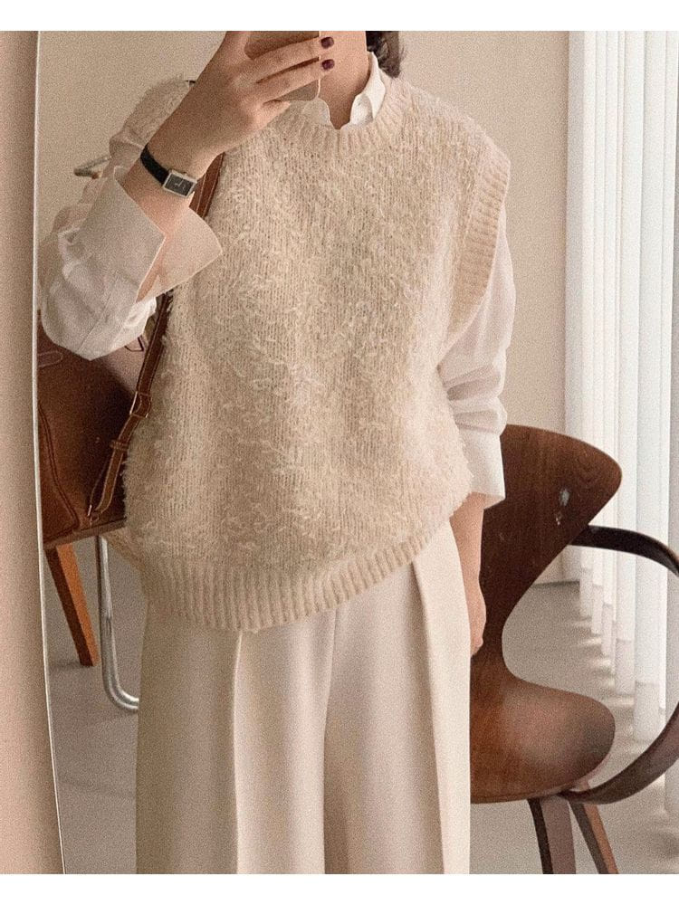 BOWEN - Korean Children Fashion - #Kfashion4kids - Boucle Knit Vest