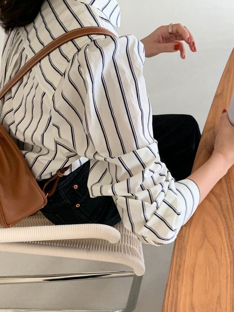 BOWEN - Korean Children Fashion - #Kfashion4kids - Shirring Puff Blouse