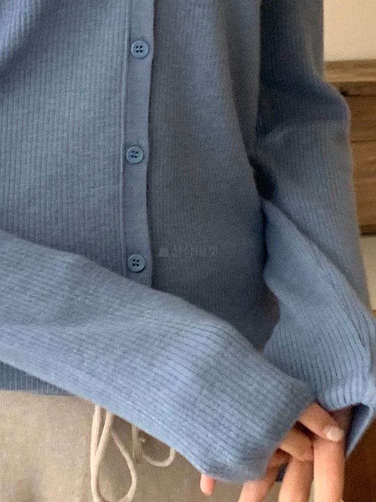 BOWEN - Korean Children Fashion - #Kfashion4kids - Merino Wool Rib Cardigan