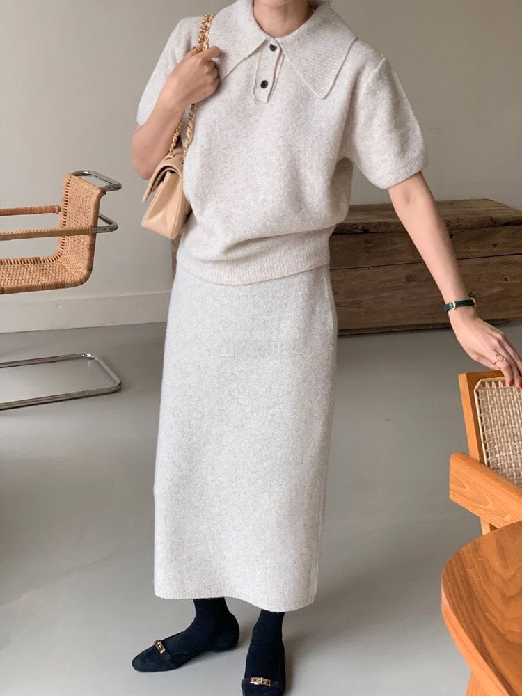 BOWEN - Korean Children Fashion - #Kfashion4kids - Boucle Knit Skirt - 3