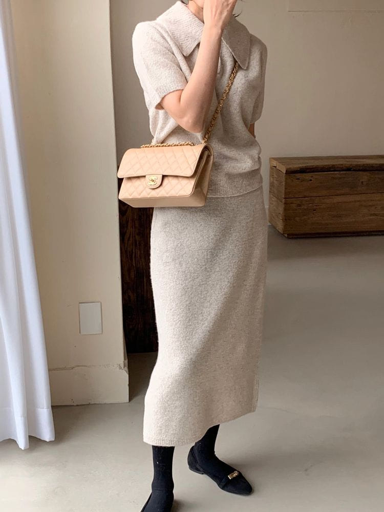 BOWEN - Korean Children Fashion - #Kfashion4kids - Boucle Knit Skirt - 4