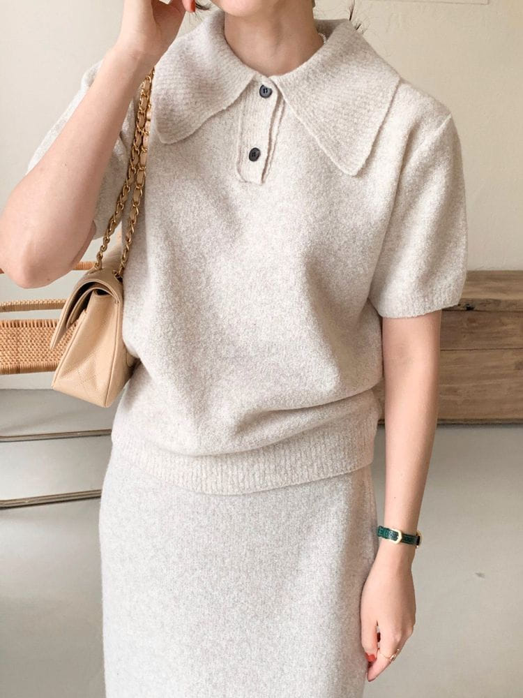 BOWEN - Korean Children Fashion - #Kfashion4kids - Boucle Collar Knit - 7
